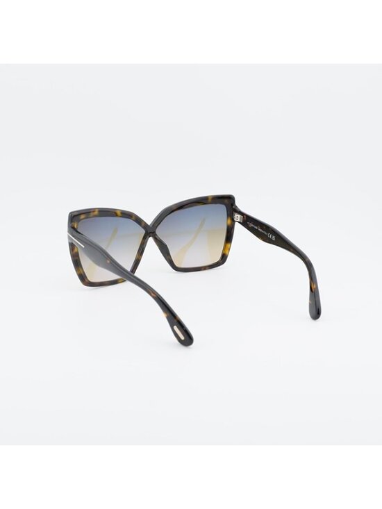 Tom Ford Fiore FT1195 52B Sunglasses Dark Havana Cat Eye Frame, Smoke Lenses main image 8